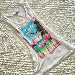 Fun Flamingo Tank Top Cover Up